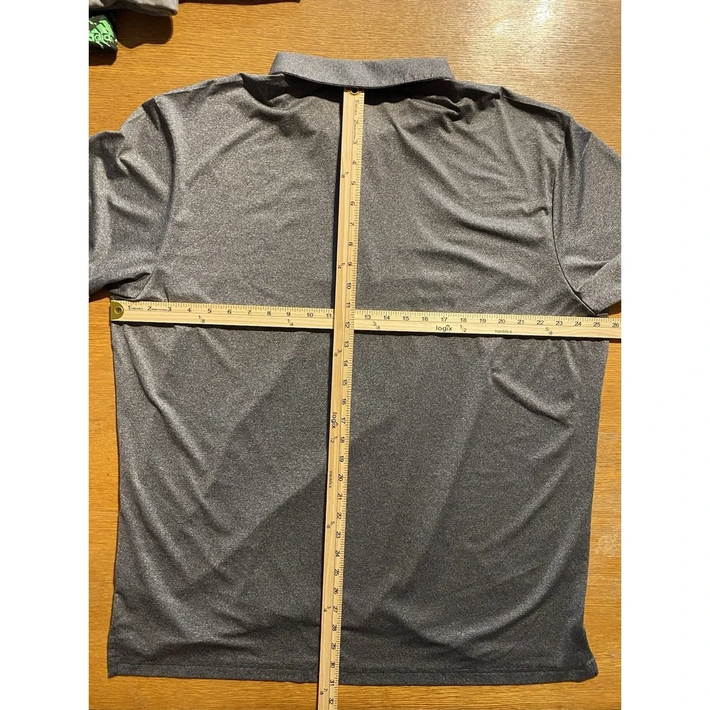 ADIDAS Golf Men's Size 2XL Gray Polo Shirt Polyester/Spandex Performance Stretch